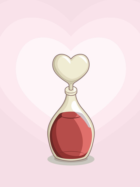 fles voor love potion - Vector, afbeelding