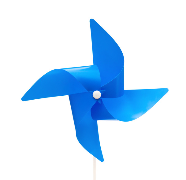μπλε pinwheel σε λευκό φόντο - Φωτογραφία, εικόνα