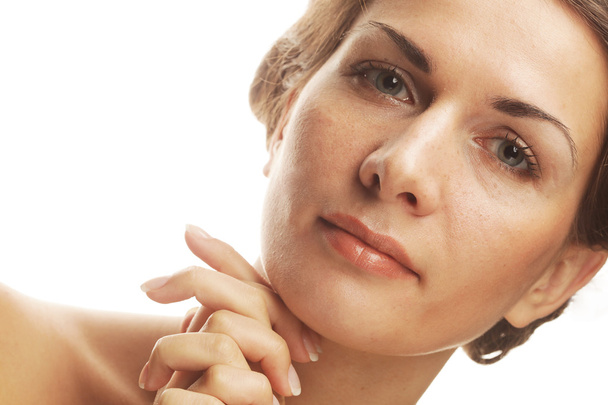 woman face with clean purity skin - Zdjęcie, obraz