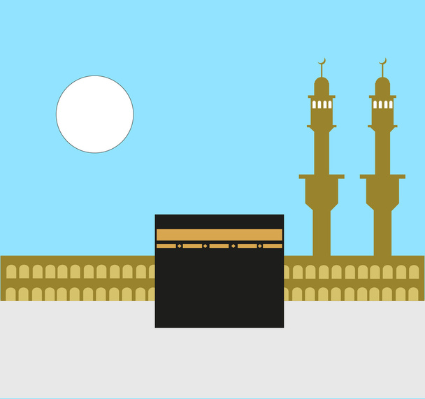 Islámská svatá Kaaba v Makkahu. Eps10 upravitelný Klipart. - Vektor, obrázek