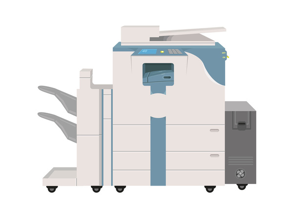 Hi-tech Photocopier Machine. EPS10 Vector Illustration. Editable Clip Art.  - Vector, Image