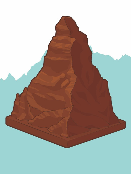 Chocolate suizo en forma de Cervino
 - Vector, Imagen