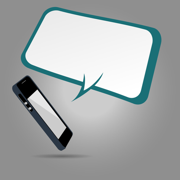 Mobile phone with speech bubbles.  - Vector, afbeelding