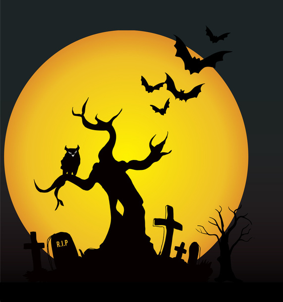 Halloween night - Вектор,изображение