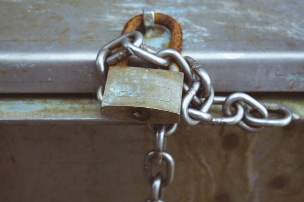 chains and padlocks on the street - Фото, зображення
