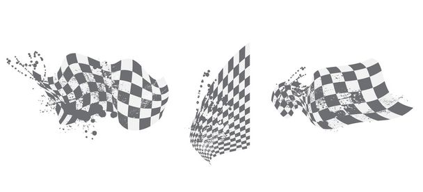 elementos de fondo de bandera a cuadros blanco y negro
 - Vector, Imagen
