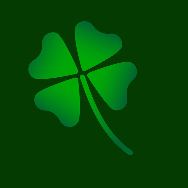 Négylevelű lóhere zöld szimbólum ikon vector version - Vektor, kép