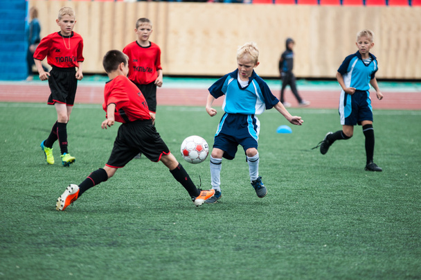 Orenburg, Russia - 1 June 2016: The boys play football - Fotoğraf, Görsel