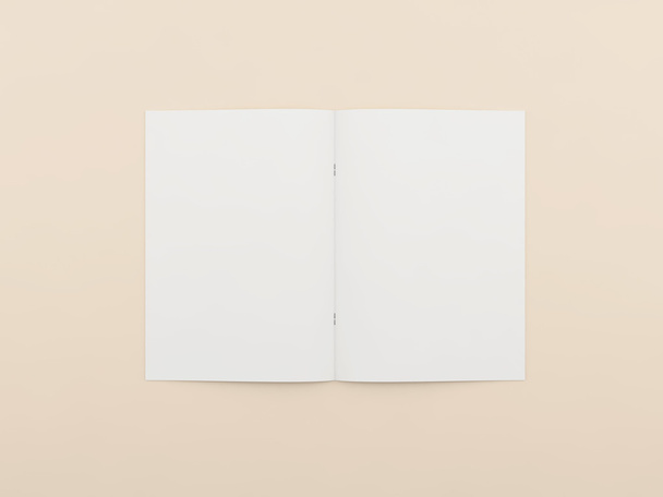 Representación de cuaderno en blanco abierto
 - Foto, imagen