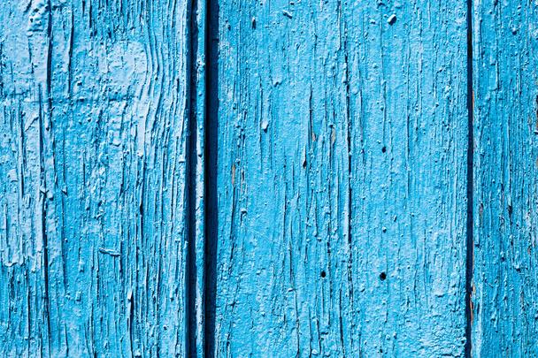three old blue painted wooden board - Fotografie, Obrázek