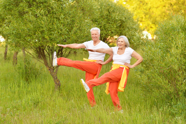 In forma coppia anziana esercizio
 - Foto, immagini