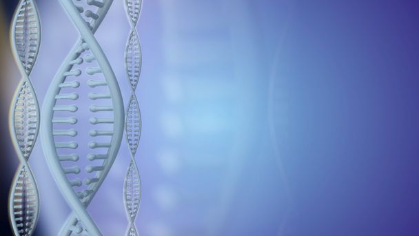 DNA Double Helix abstract background. 3D rendering - Photo, Image