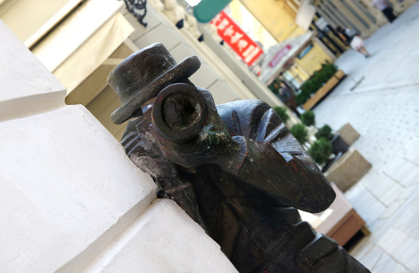 Escultura Paparazzi na Cidade Velha, Bratislava
 - Foto, Imagem