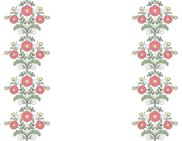 Invitation card with floral ornament. - Vector, imagen