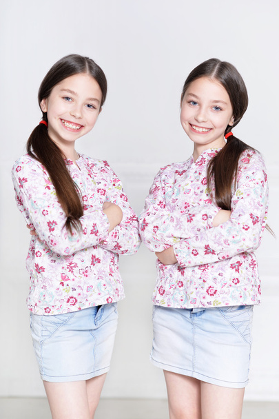 cute little girls posing  - Фото, изображение