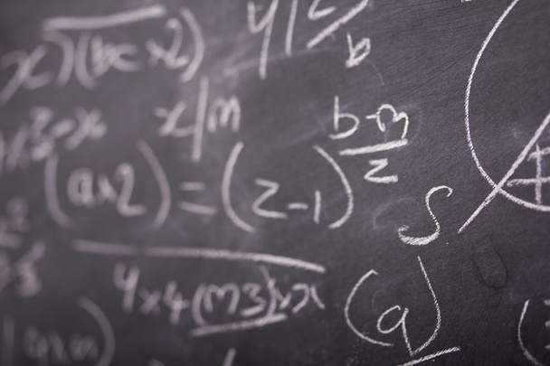 Close up of blackboard with maths equations - Photo, Image
