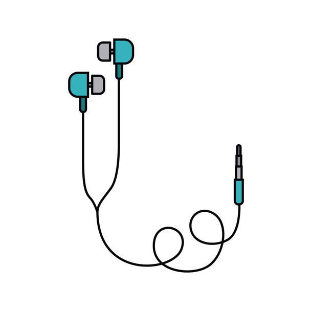 earphones  isolated icon design - Vector, Image