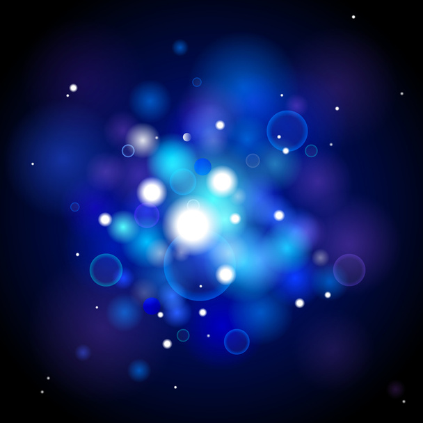 Abstract blue lights background, space wallpaper, vector design  - Vector, Imagen