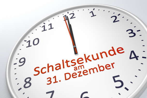 Uhr zeigt Schaltsekunde am 31. Dezember - Foto, Bild