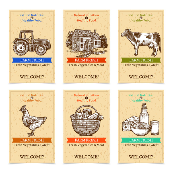 Farm Tags Banners - Vector, Image