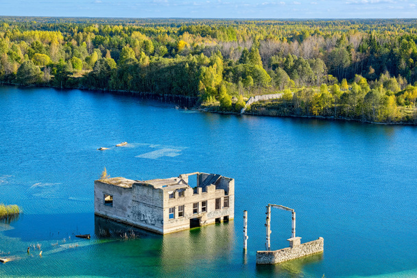 放棄された刑務所。Rummu、エストニア - 写真・画像