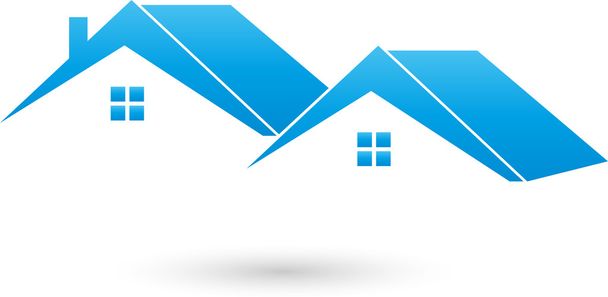 Logo, Immobilien, Haus, Dach - Vektör, Görsel