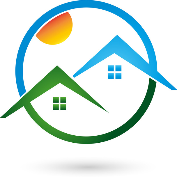 Logo, Immobilien, Haus, Dach - Vector, Image