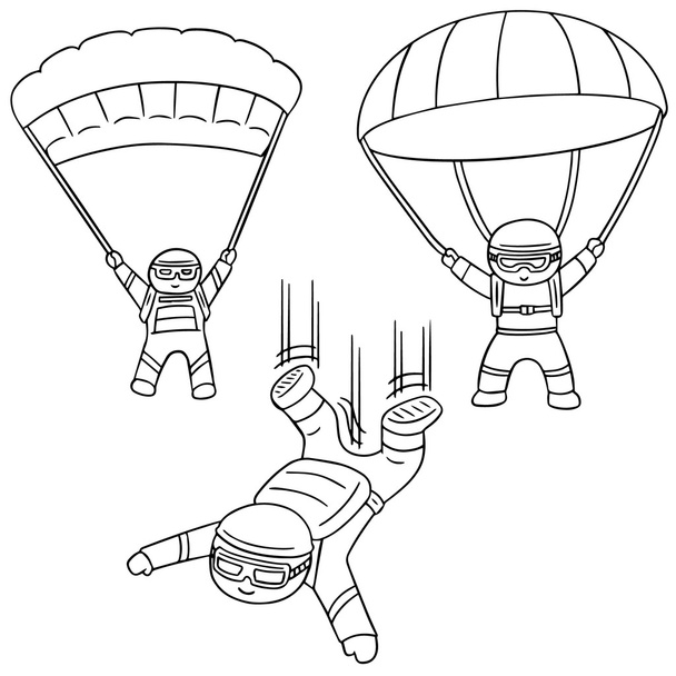 insieme vettoriale del paracadutero
 - Vettoriali, immagini