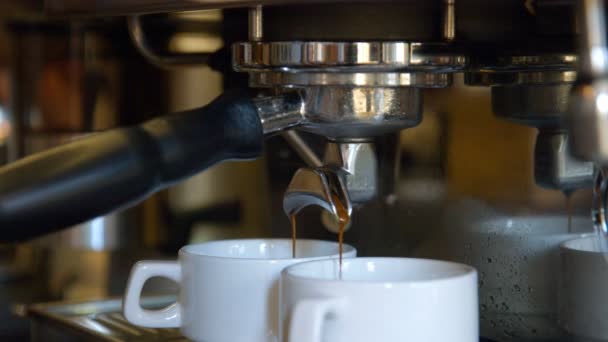 Barista kocht Kaffee - Filmmaterial, Video