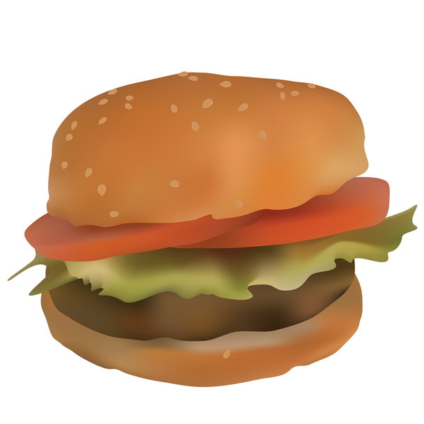 Hamburger. vector. - Vector, Image