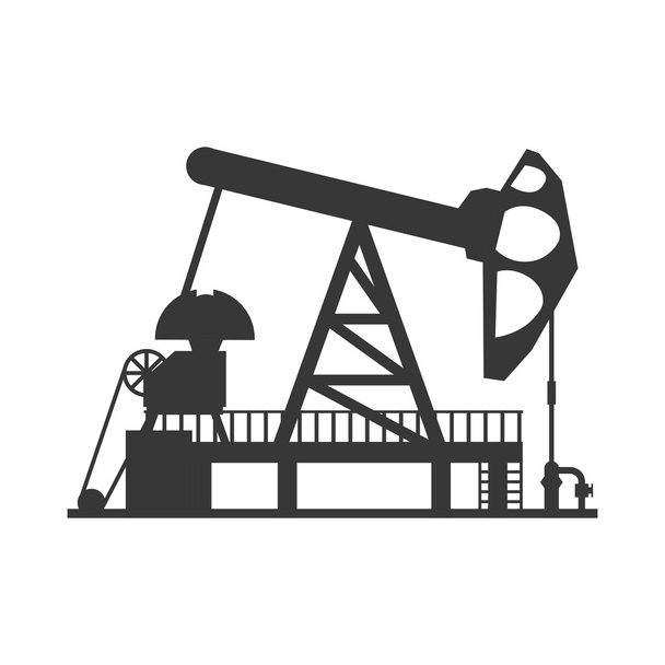 Ikona pompy oleju. Pojęcia przemysłu ropy naftowej. Grafika wektorowa - Wektor, obraz