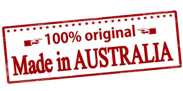 Εκατό τοις εκατό αρχικό κατασκευάζονται στην Αυστραλία - Διάνυσμα, εικόνα