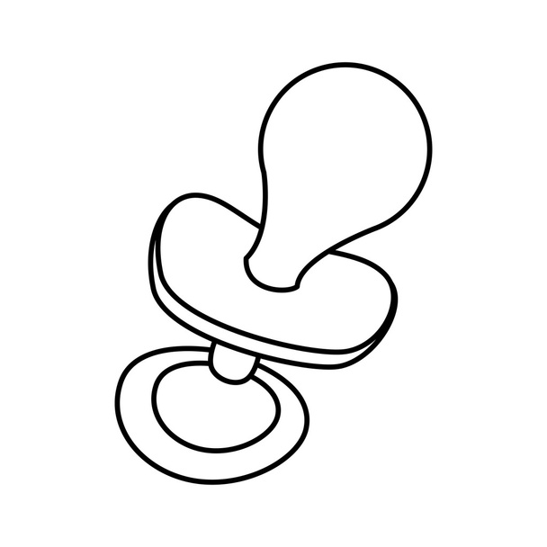 Fopspeen pictogram. Baby concept. Vectorafbeelding - Vector, afbeelding
