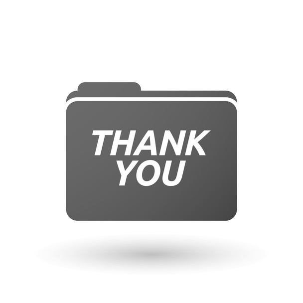 Isolated folder icon with    the text THANK YOU - Vector, Image