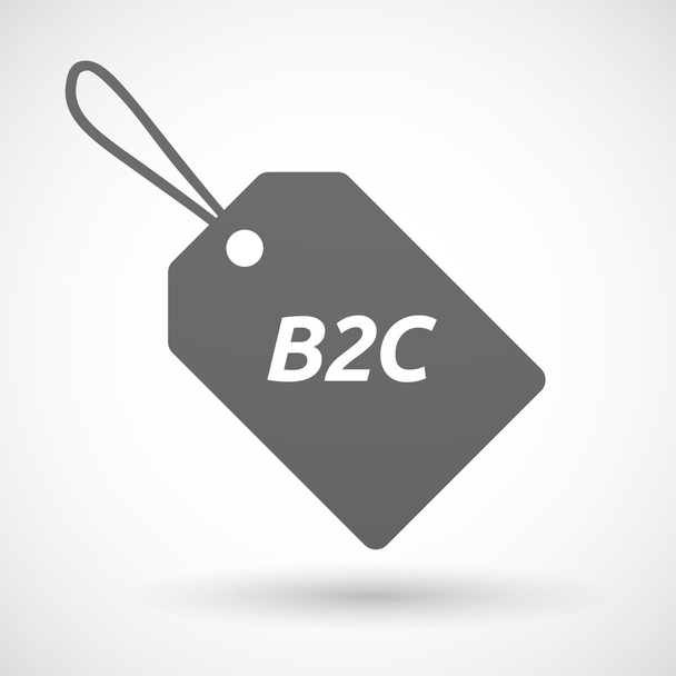 Elszigetelt termék címke ikon-val a szöveg (B2C) - Vektor, kép