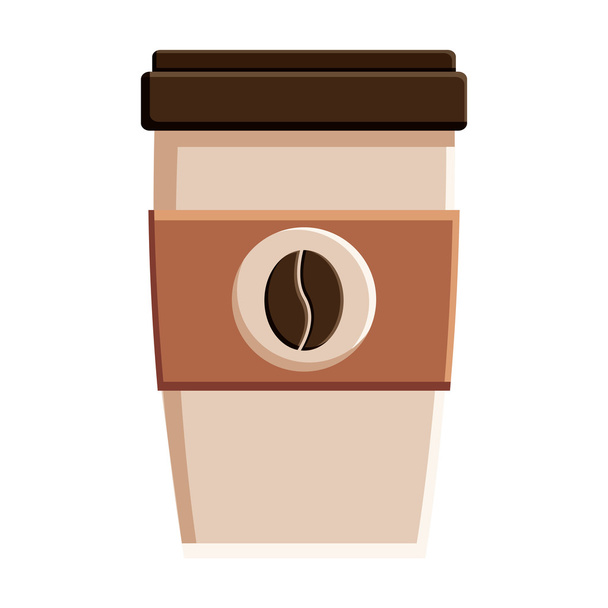coffee drink beverage glass icon - Vector, Image