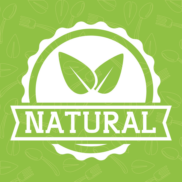 Leaf icon. Natural and organic product. Vector graphic - Vetor, Imagem