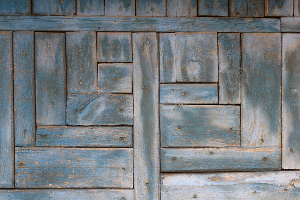 ビンテージの灰色青い木製のテクスチャ背景 - 写真・画像
