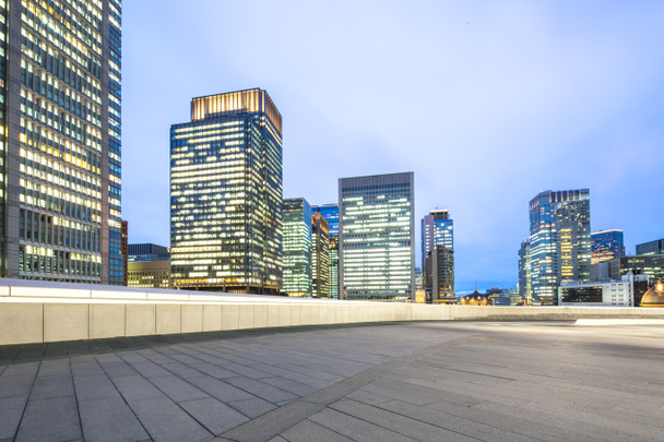 modern office buildings in downtown of Tokyo - Photo, Image