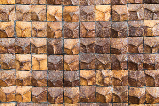 coconut shell texture wood decor wall - Фото, изображение