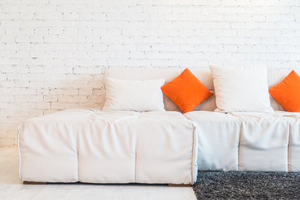 Pillow on white sofa  - Photo, Image