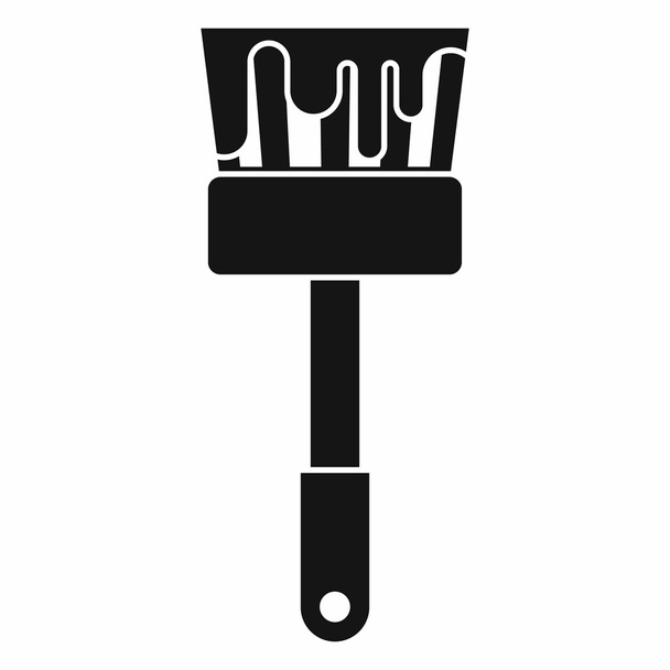 Paint brush icon, simple style - Vector, Imagen