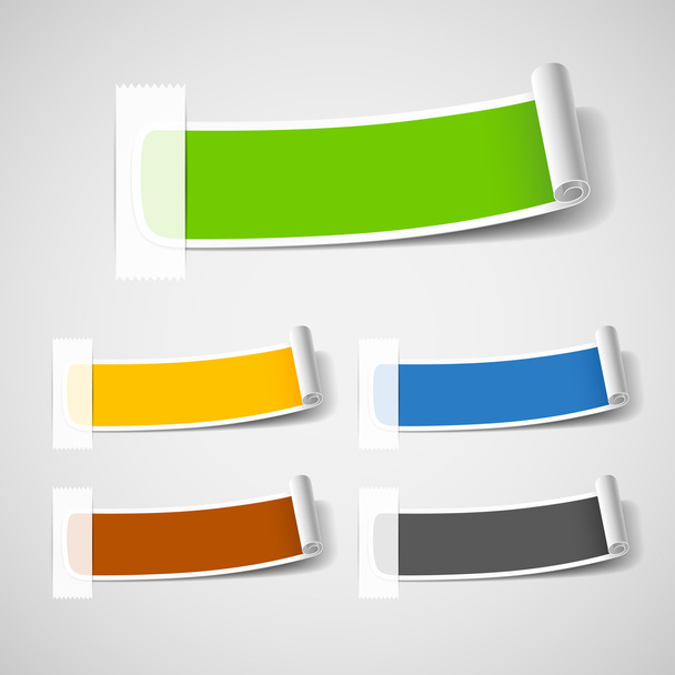 Värikäs etiketti paperirulla suunnittelu
 - Vektori, kuva