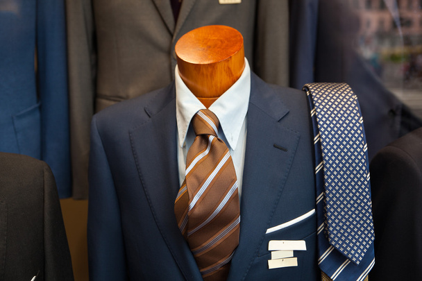 Male suit in the clothes shop - Photo, Image