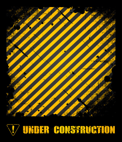 Grunge under construction texture background - Vector, Image