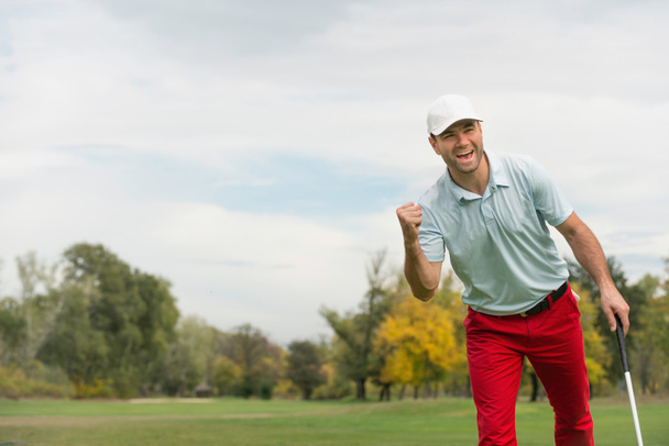 Smiling golf player  - Photo, Image