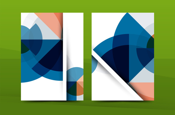 幾何学的なモザイク デザイン、a4 サイズ ビジネス企業対応文字 - ベクター画像