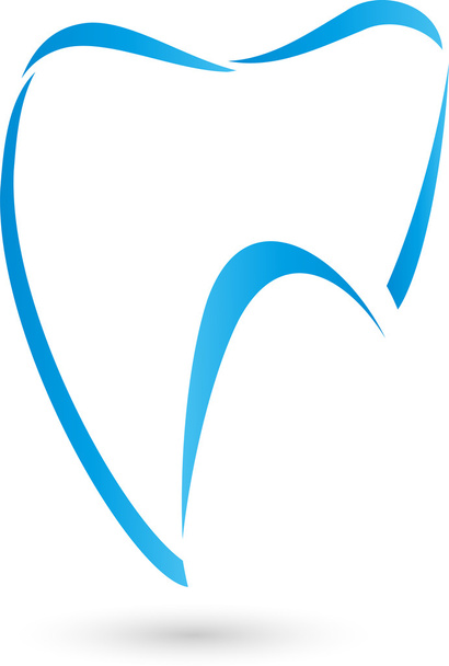 Zahn, fogak, logó, embléma Zahnarzt - Vektor, kép