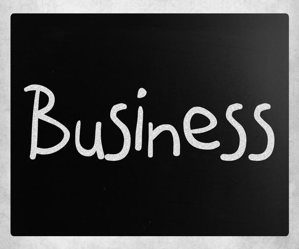 Слово "бізнес" ручної роботи з білою крейдою на дошці
 - Фото, зображення