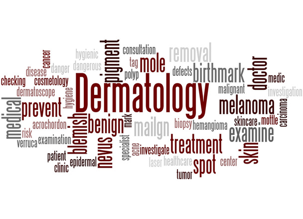 Dermatologie, slovo mrak koncepce 3 - Fotografie, Obrázek